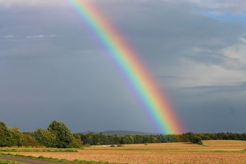 rainbow sky fields