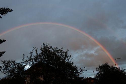 rainbow atmospheric optical phenomena bow shaped strip lighting