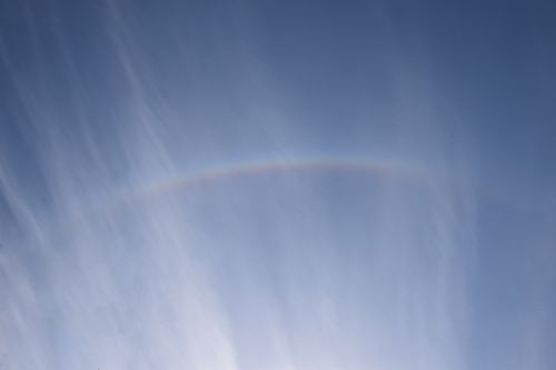 rainbow sun-bow wispy clouds