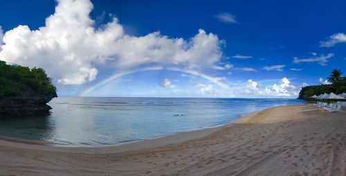 rainbow natural sea