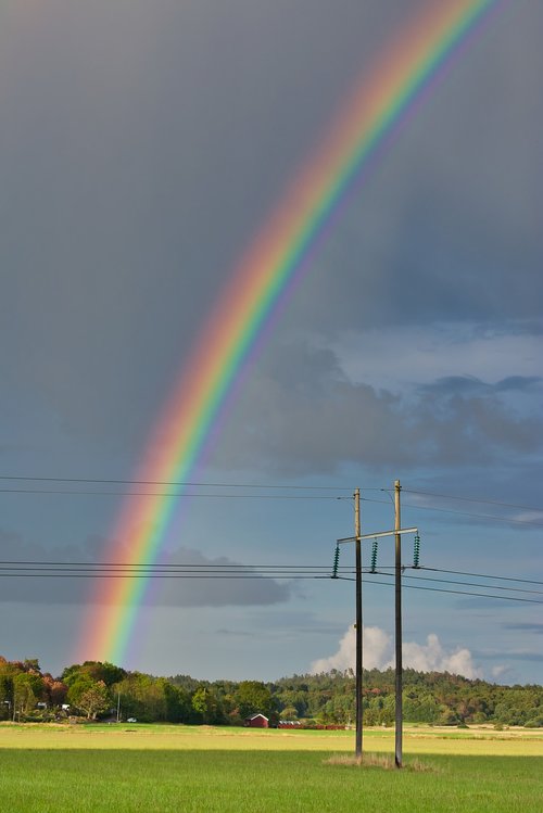 rainbow  countryside  rural