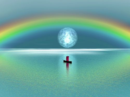 rainbow moon lake