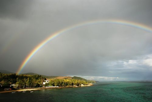 rainbow weather sea