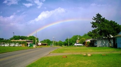 rainbow scene landscape