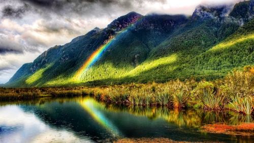 rainbow nature landscape