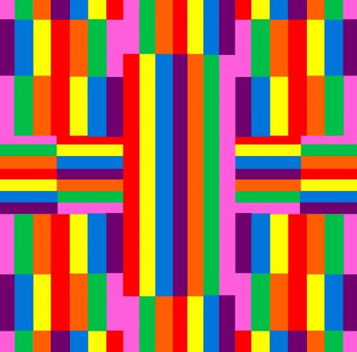 rainbow geometric pattern