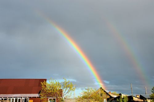 rainbow sky clouds