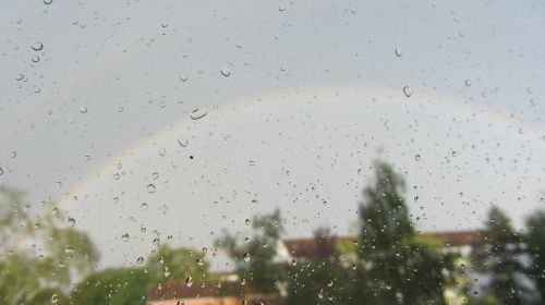 rainbow wet landscape