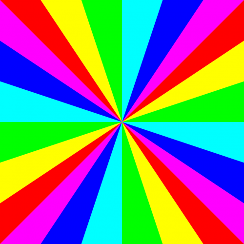 rainbow colors circular symmetry