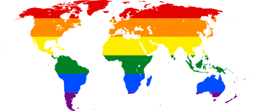 rainbow world map symbol lgbt glbt