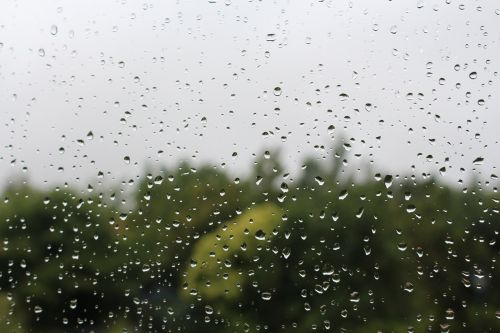 raindrops window rainy day