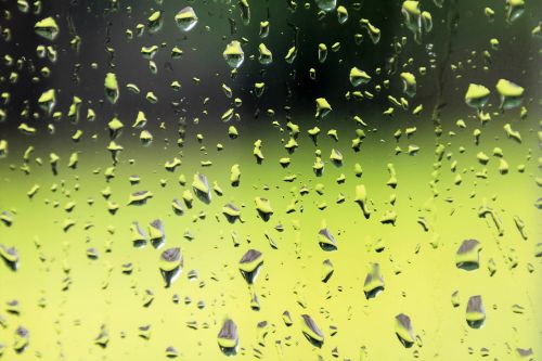 raindrops window glass