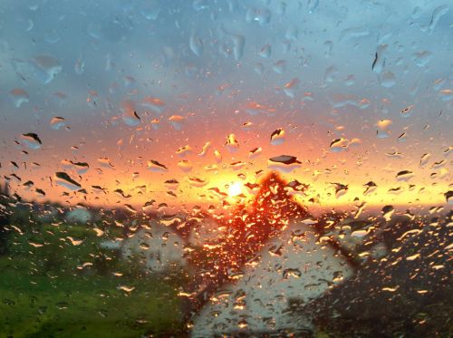 raindrops window condensation