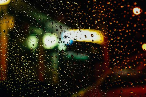 raindrops windshield car