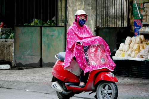 rainy moped rain coat