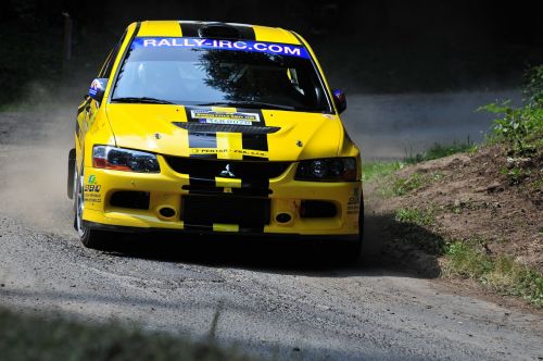 rally yellow car