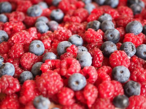 raspberries blueberries berries