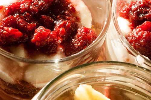 raspberries dessert fruit