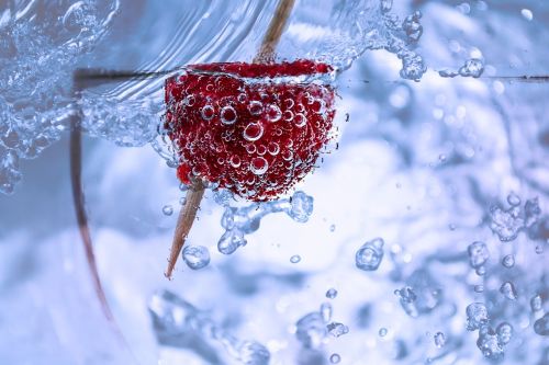 raspberry glass water