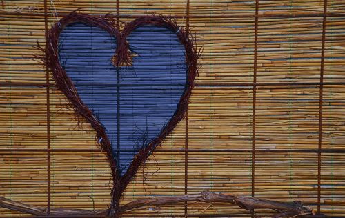 rattan bamboo heart