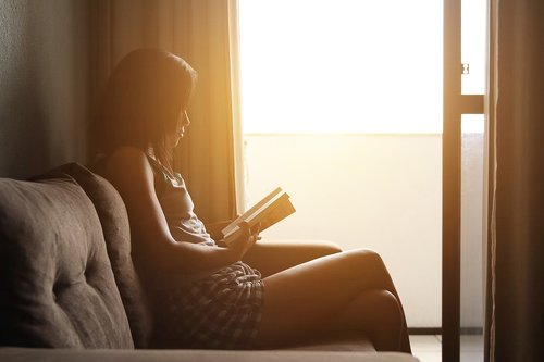 reading  woman  girl