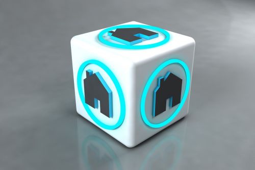 real estate symbol cube