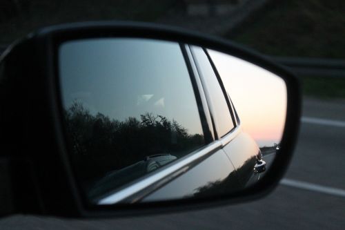 rear mirror sunset auto