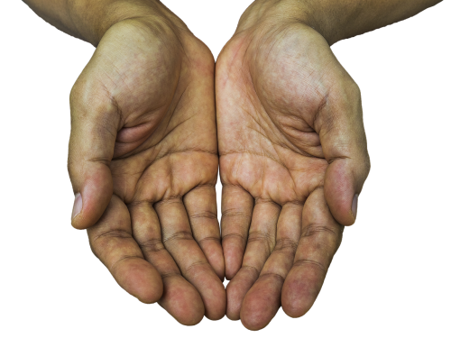 receiving hands hands receive