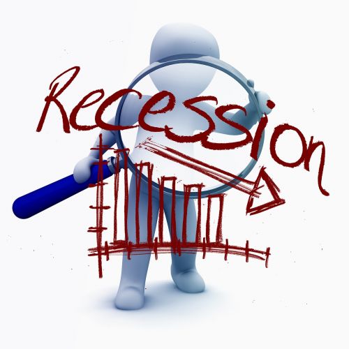 recession economy 3d man