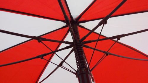 umbrella red white