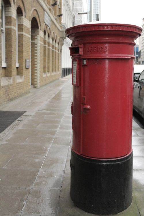 red post box english