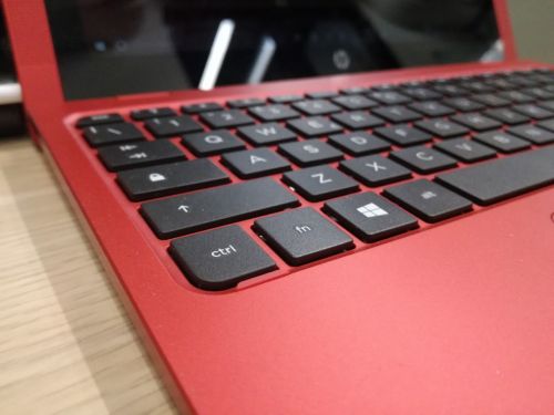red computer keys