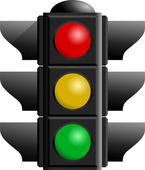 traffic light red black