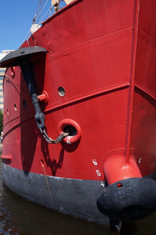 red boat bow