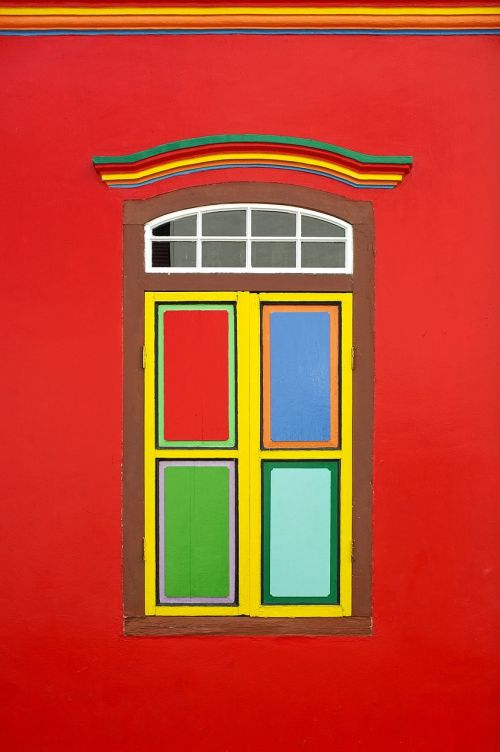 red wall window