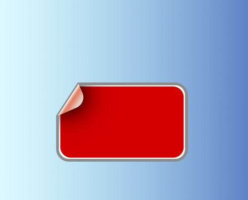 red info sticker