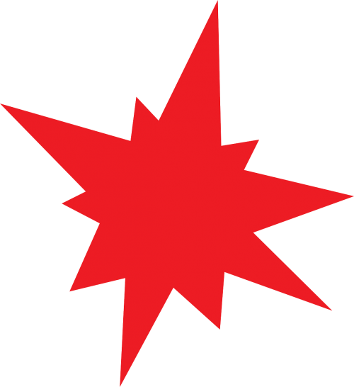 red star asterisk
