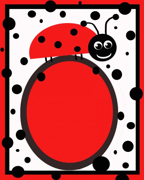 Red &amp; Black Ladybug Invitation