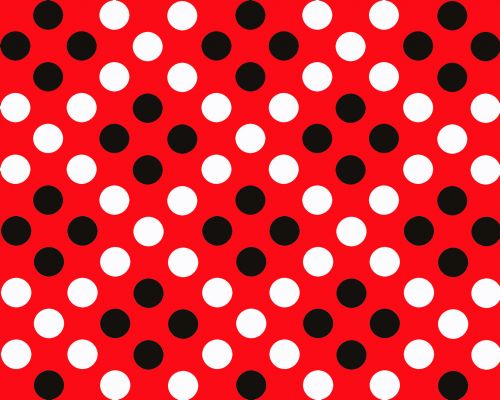 Red &amp; Black Polka Dot Pattern