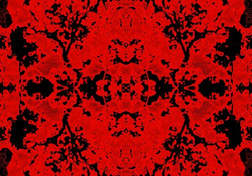 Red And Black Stencil Pattern