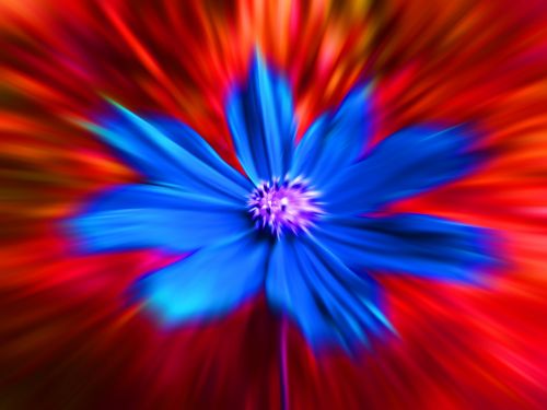 Red And Blue Cosmos Effect
