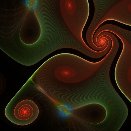 Red And Green Spirals