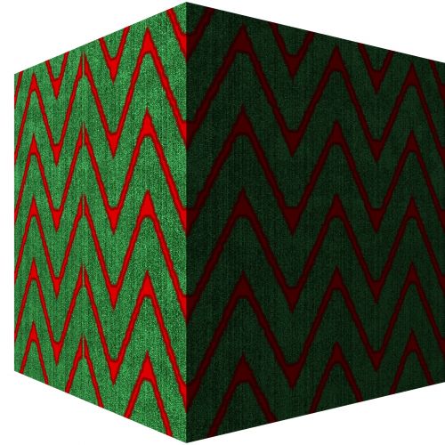 Red And Green Zig Zag Christmas Box