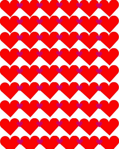Red &amp; Pink Heart Background