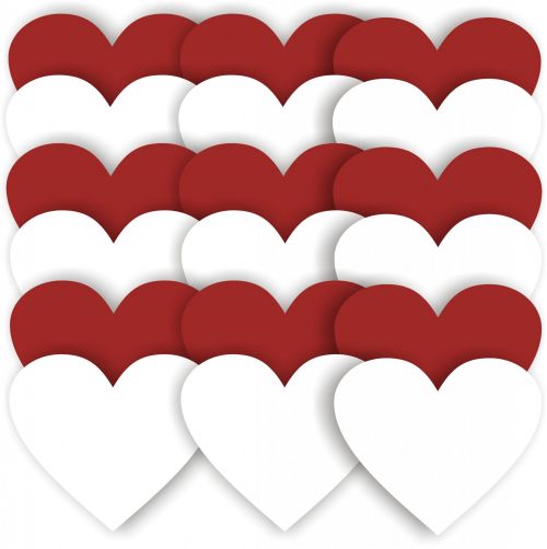 Red And White Heart Background