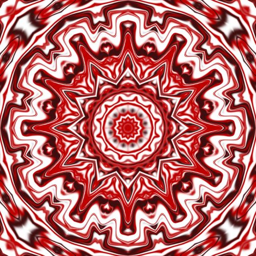 Red And White Kaleidoscope