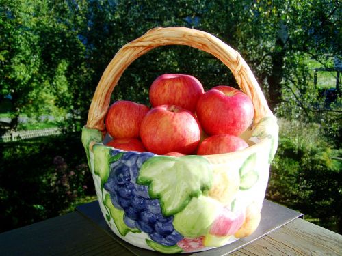 red apple ripe fruit fruit basket