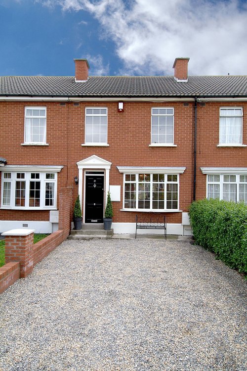 red brick  terrace  house