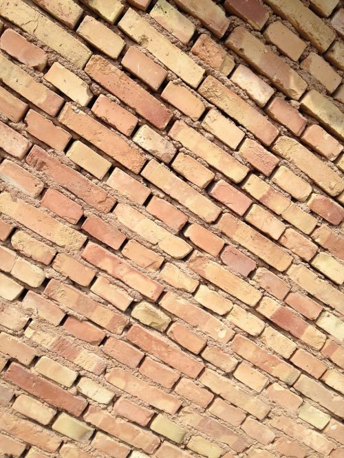 red brick wall grain