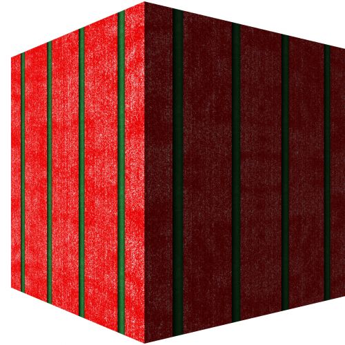 Red Christmas Box With Green Stripe